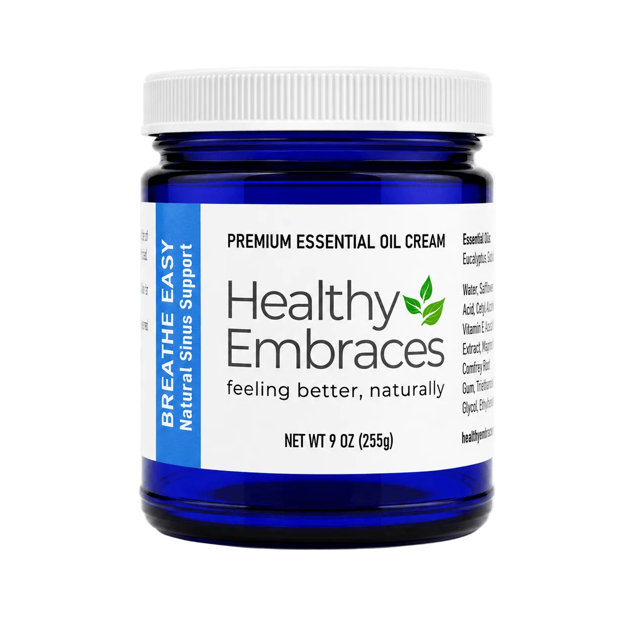 Breathe Easy Cream 9oz- Cooling Comfort for Everyday Wellness - Healthy Embraces