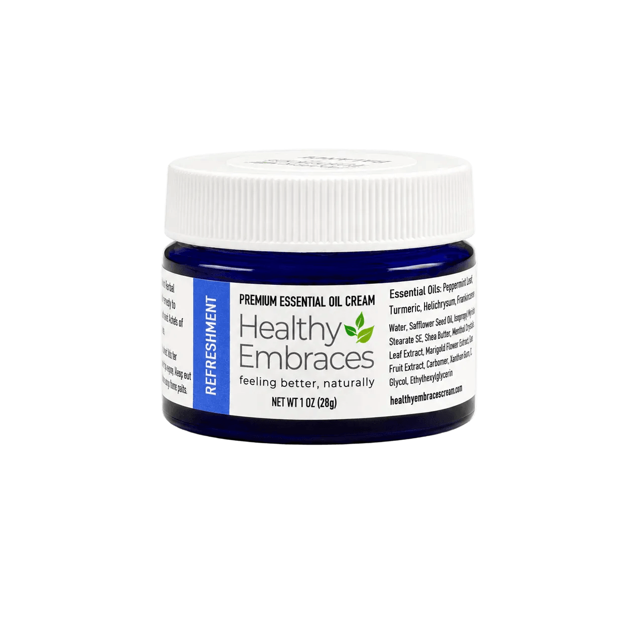 Refreshment Cream - Cooling Comfort for the skin in a premium essential oil cream jar.